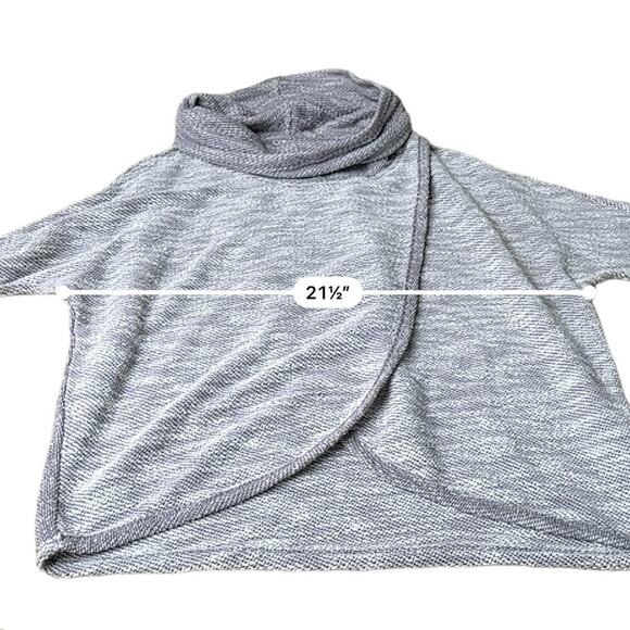 Calvin Klein Purple & Gray Crossover Knit Cowl‎ Neck Pullover Sweater Size S - Picture 9 of 10